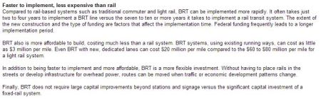 Snippet from Kyle Keahey's 2011 HNTB paper promoting BRT over rail transit (webpage version).