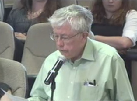 Lyndon Henry speaking to Central Corridor Advisory Group, 16 May 2014. Screenshot from City of Austin video.