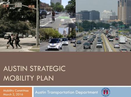 Austin Strategic Mobility Plan (title slide from official presentation)